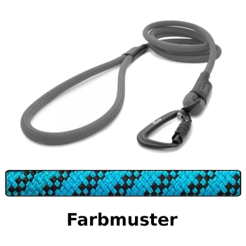 klassische Hundeleine TWIST - L - 175cm - hellblau rally